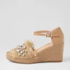 Purley Coffee Synthetic Raffia Leather Sandals