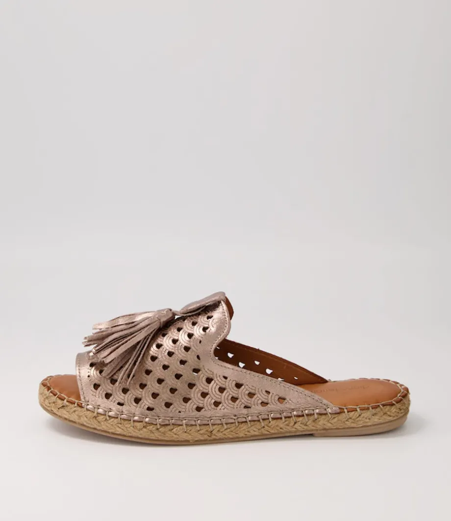 Purtna Silver Leather Espadrilles