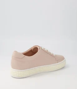 Quempo Dusty Pink Leather Sneakers