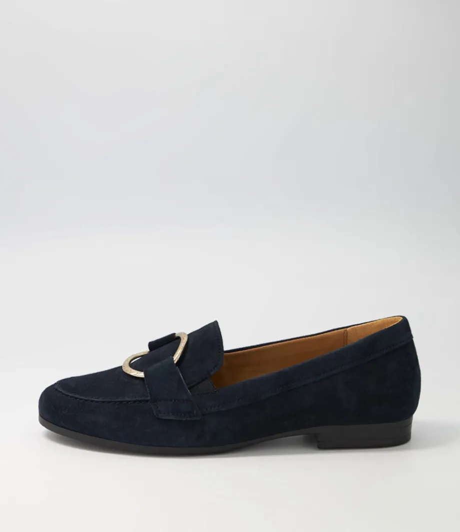 Quinn Dark Blue Suede Brogues