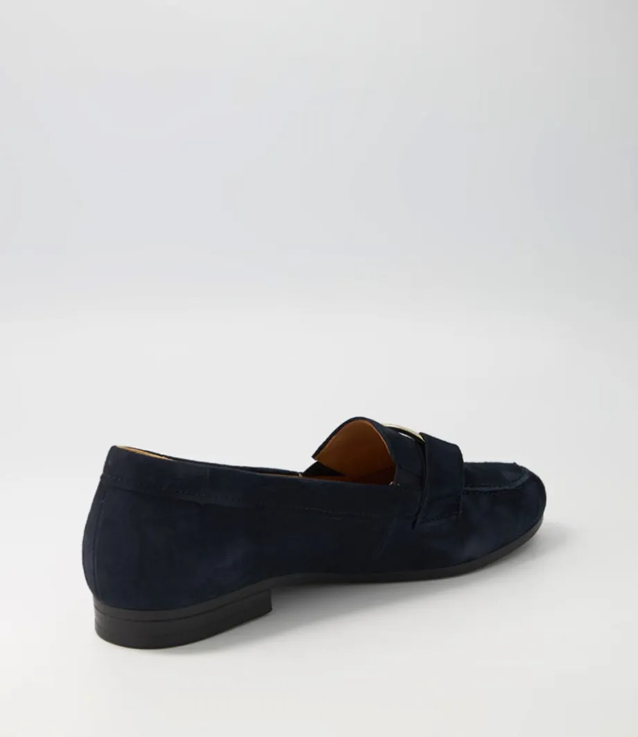 Quinn Dark Blue Suede Brogues