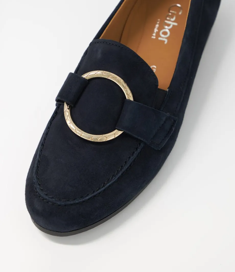 Quinn Dark Blue Suede Brogues