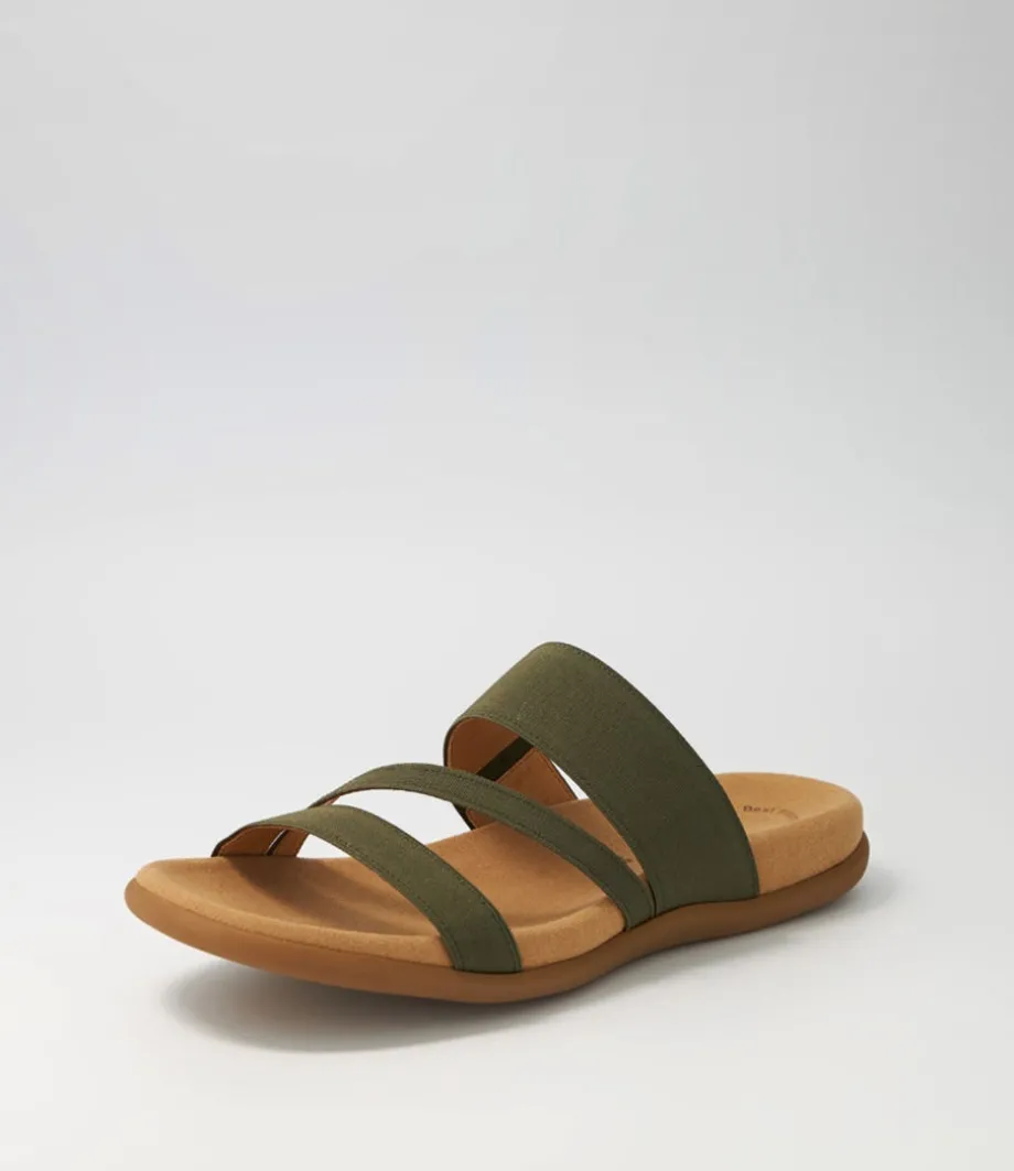 Rachie Olive Elastic Sandals