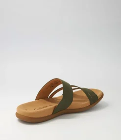 Rachie Olive Elastic Sandals