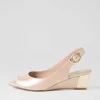 Raite Nude Shimmer Leather Sandals