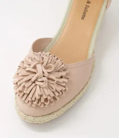 Rakim Rose Leather Suede Wedges