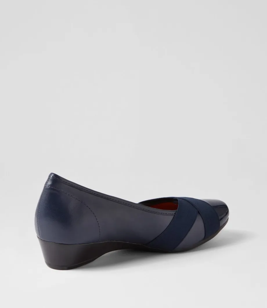 Randford Navy Patent Leather Heels