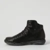 Rarar Black Leather Ankle Boots