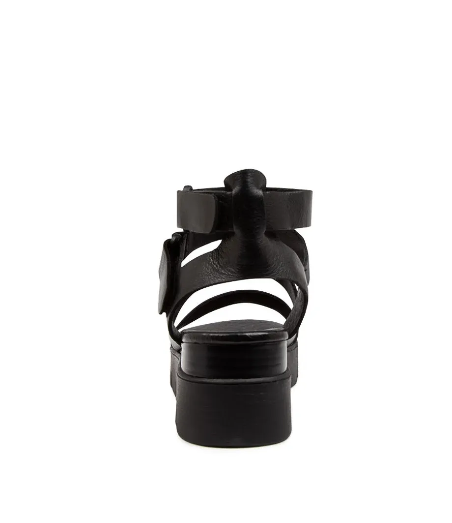 Rhean Black-Black Leather