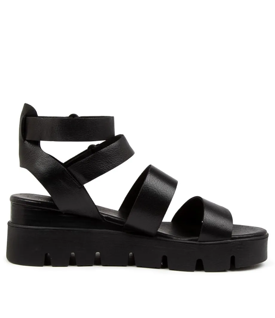 Rhean Black-Black Leather