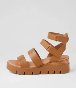 Rhean Toffee Leather Sandals