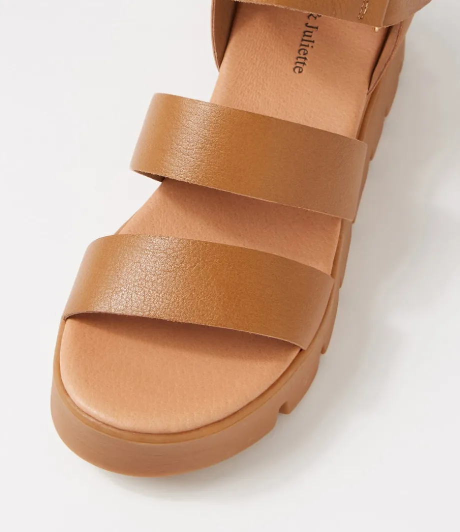 Rhean Toffee Leather Sandals