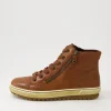 Riley Copper Leather Lace Up Boots