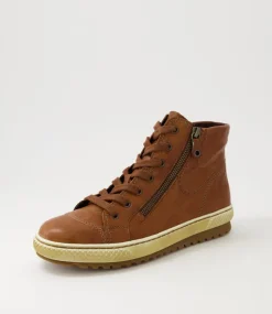Riley Copper Leather Lace Up Boots