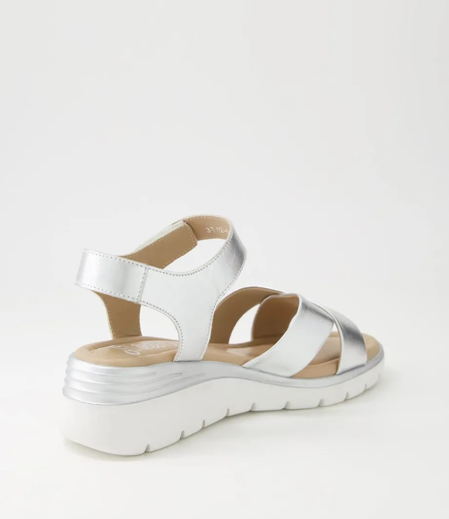 Rimini 32 Silver Leather Sandals