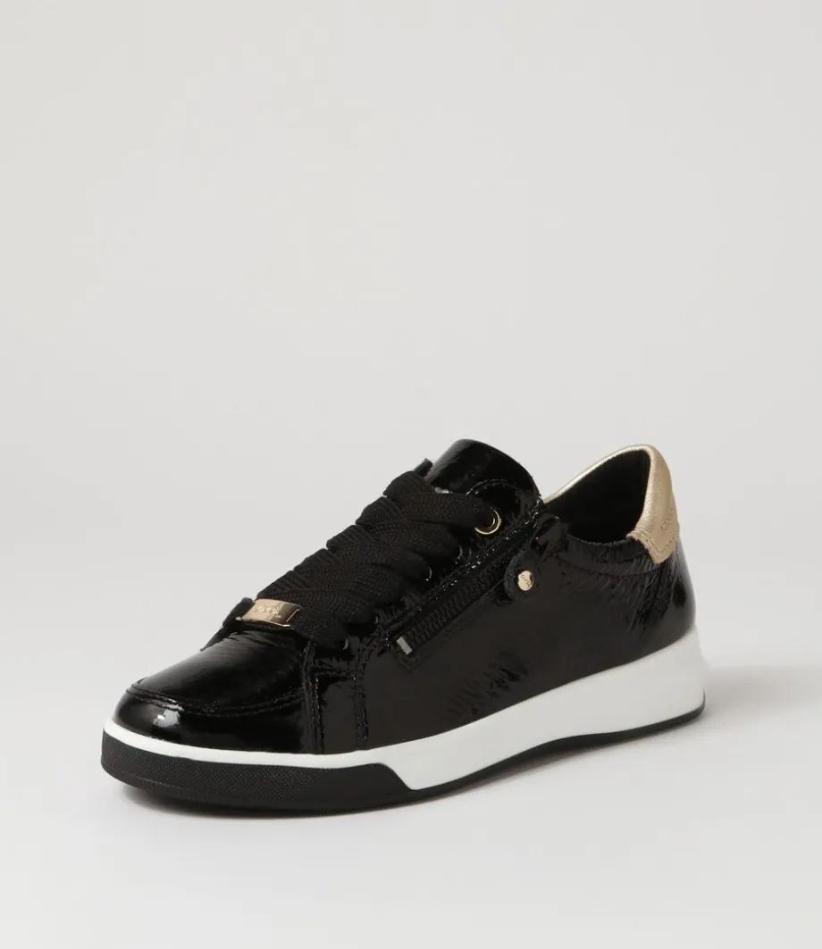 Rom 32 Schwarz Platino Leather Sneakers