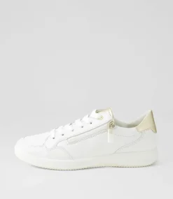 Roma 1 White Platinum Leather Sneakers
