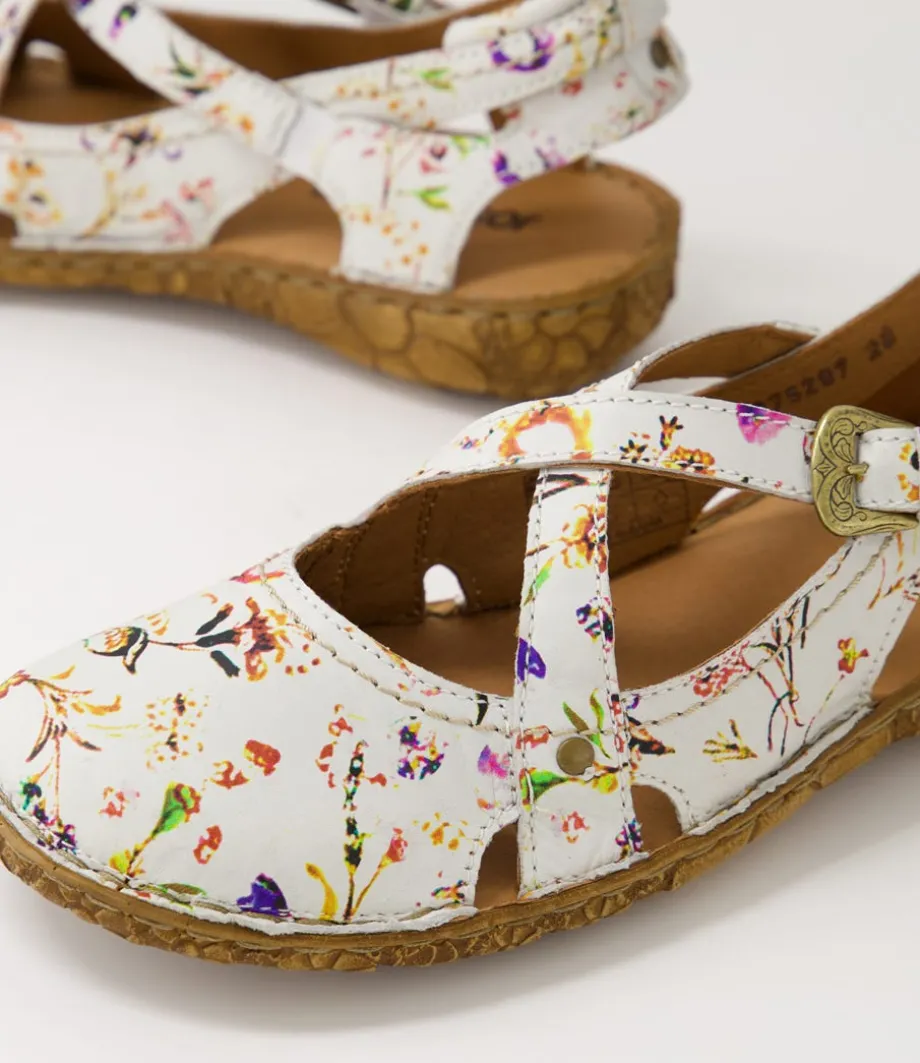 Rosalie 13 Weiss Multi Leather Flat Shoes