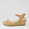 Sable Tan Synthetic Raffia Leather Espadrilles