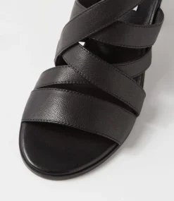 Sadals Black Leather Sandals