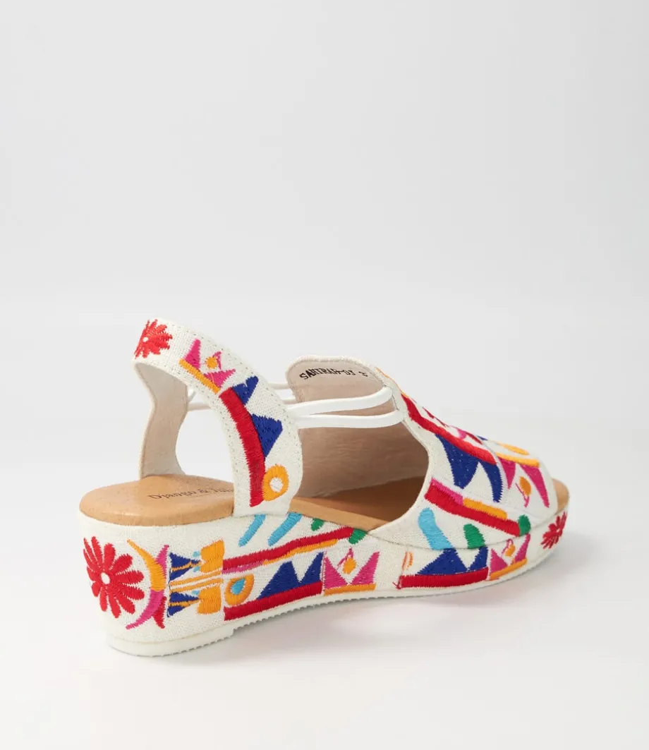 Sahirah Bright Multi Fabric Sandals