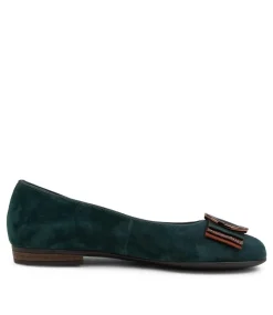 Sardinia 09 Peacock Suede Ballet Flats