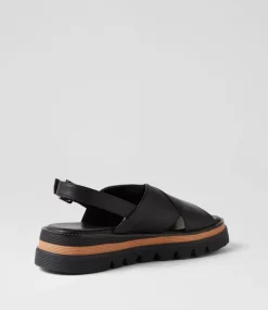 Sasi Black Leather Sandals