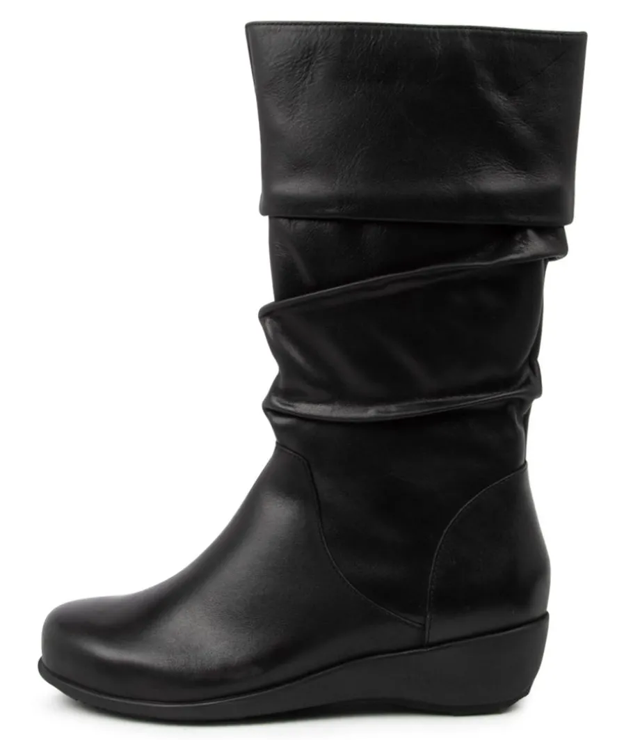 Seattle Xf Black Leather Calf Boots