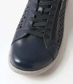 Shovo Xf Navy Misty Leather Sneakers