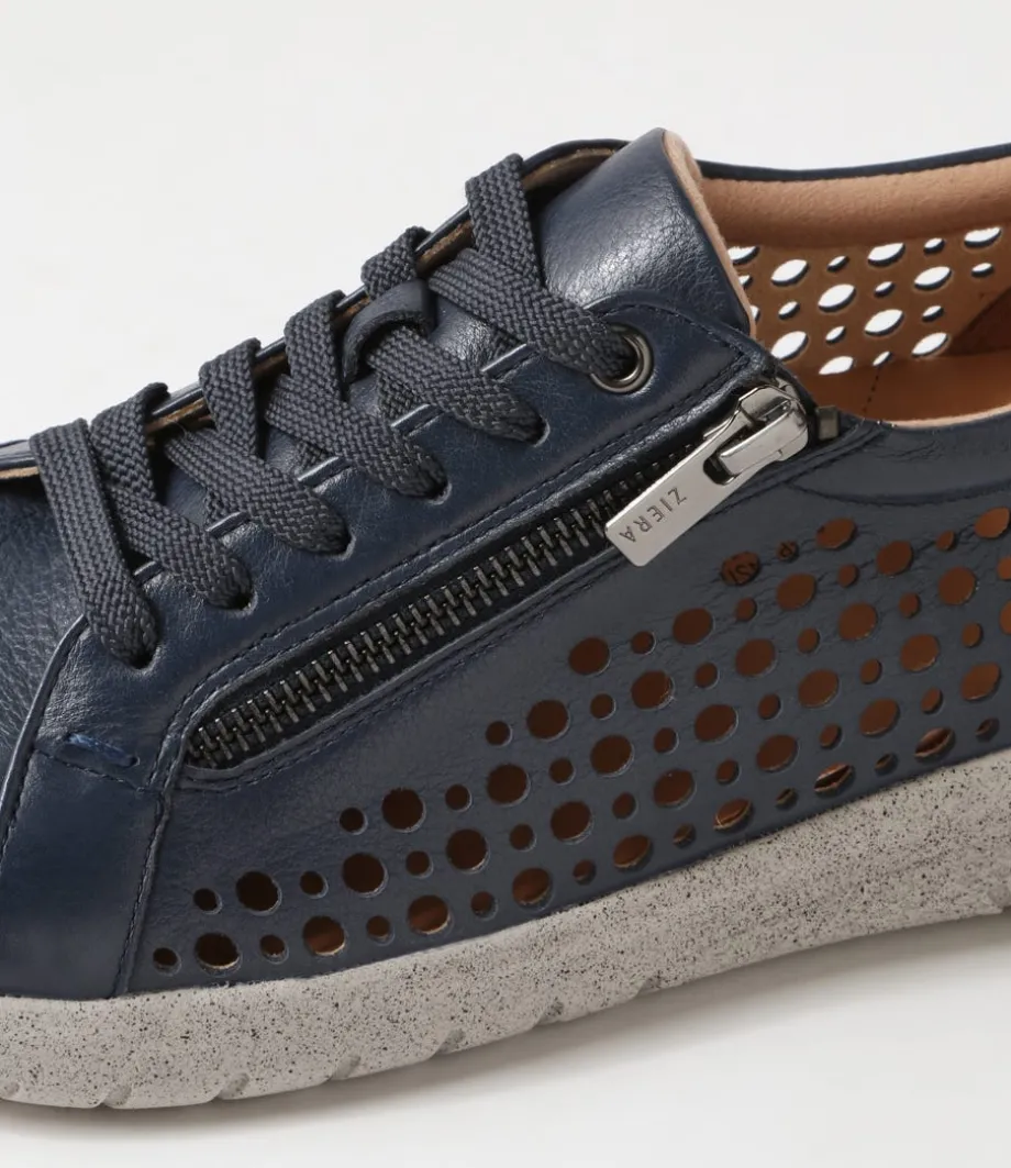 Shovo Xf Navy Misty Leather Sneakers