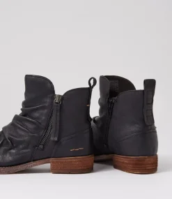 Sienna 38 Black Leather Ankle Boots
