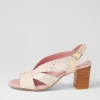 Simmie Pink Print Leather Sandals