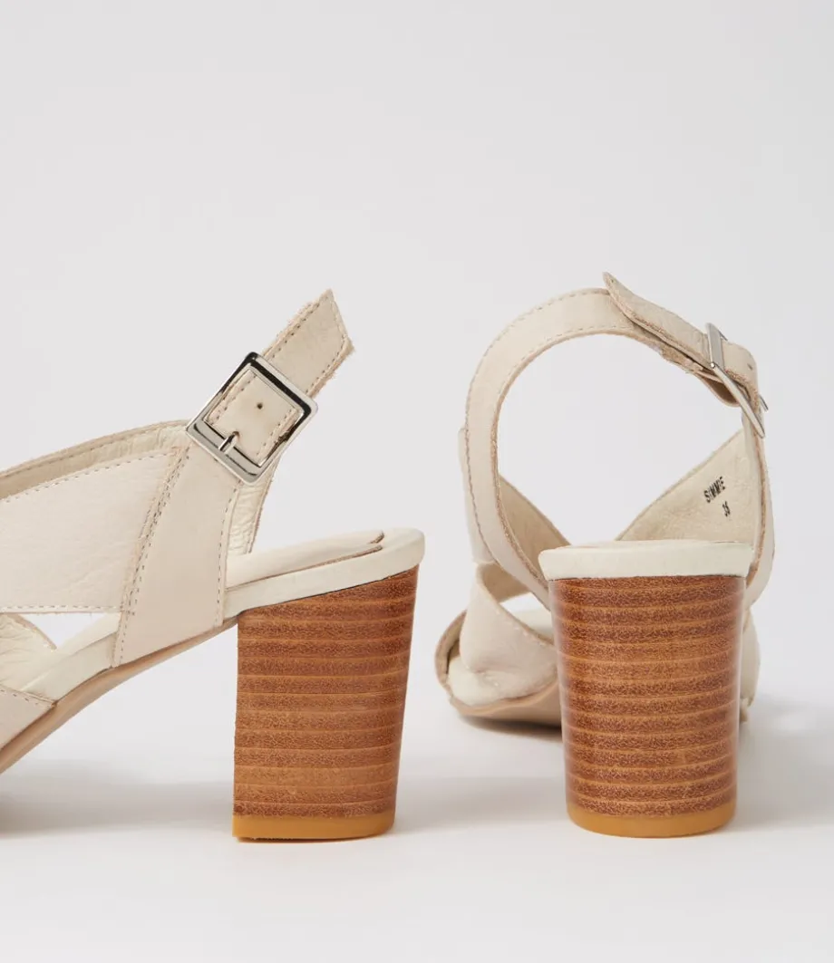 Simmie Vanilla Leather Sandals