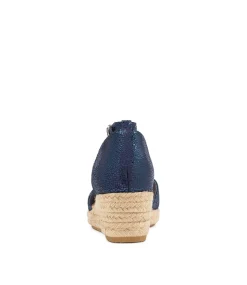 Skip Navy Speckle Leather Sandals