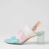 Skytles Blue Multi Vinylite Sandals