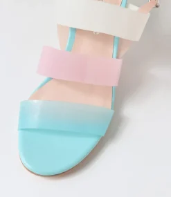 Skytles Blue Multi Vinylite Sandals