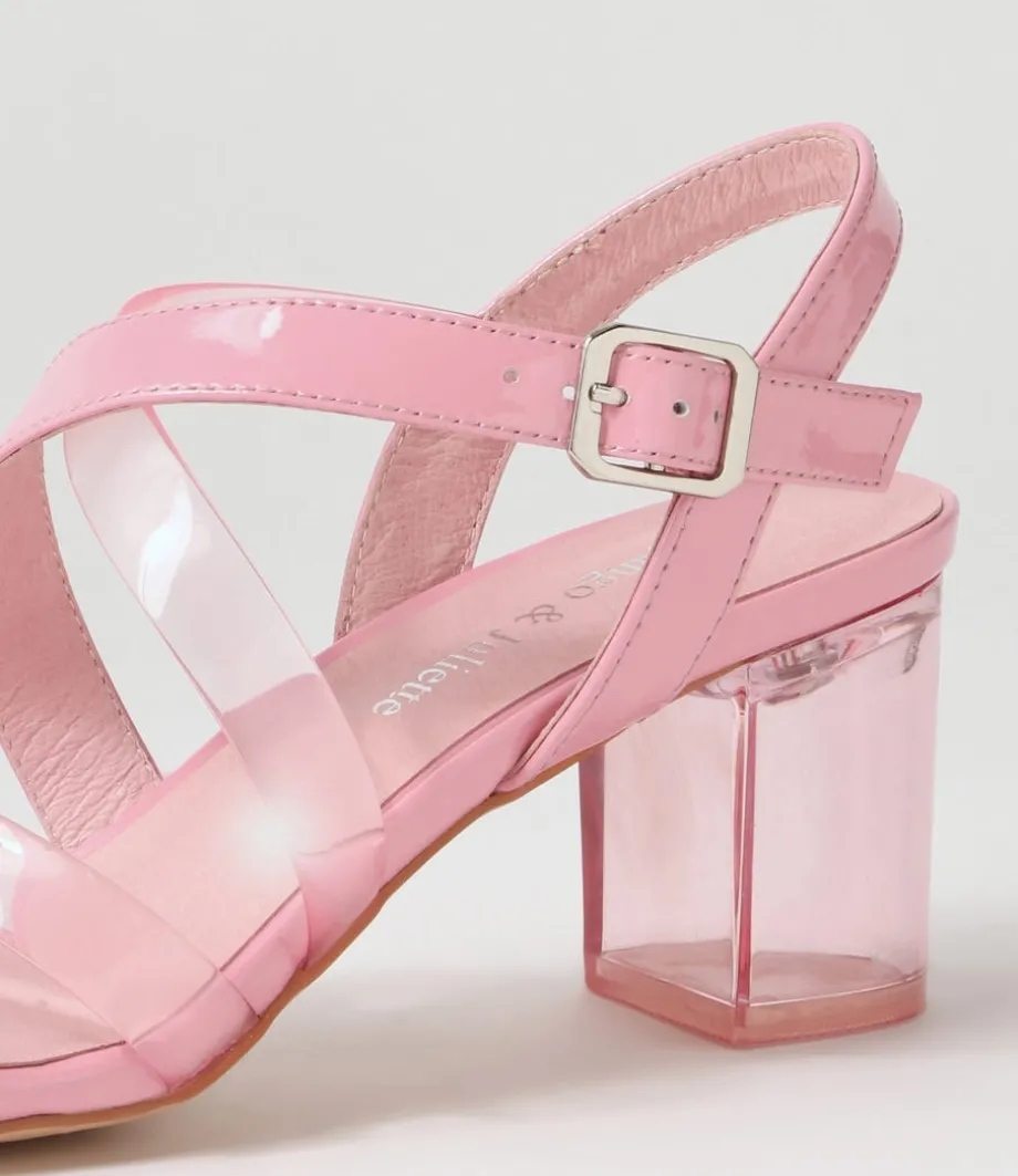Slava Pink Heel Multi Sandals