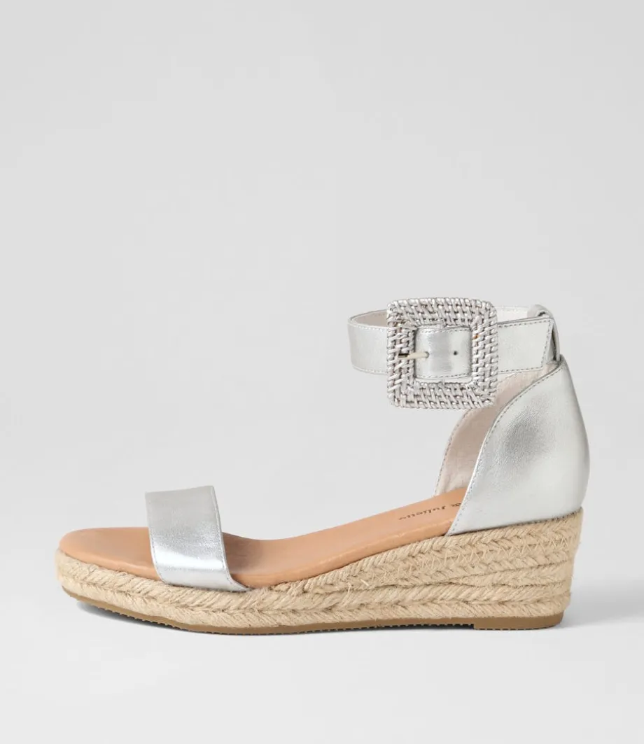 Sprout Silver Buckle Leather Sandals