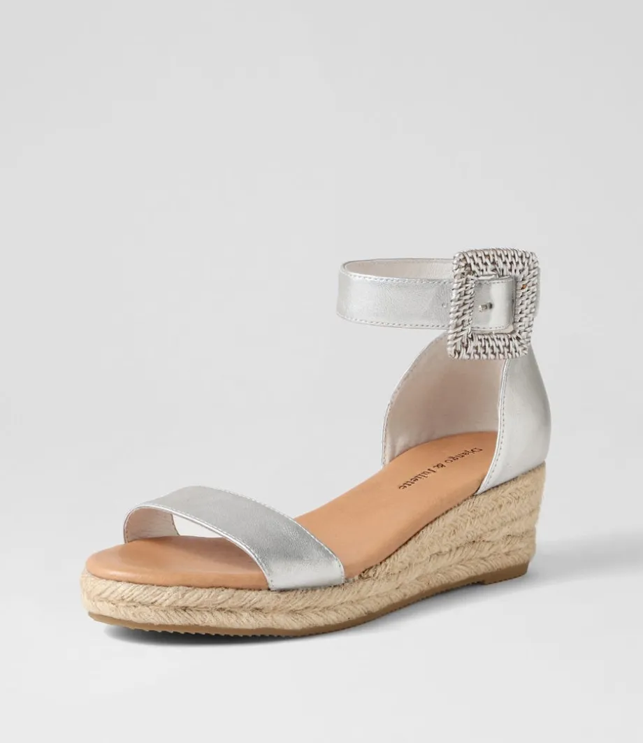 Sprout Silver Buckle Leather Sandals