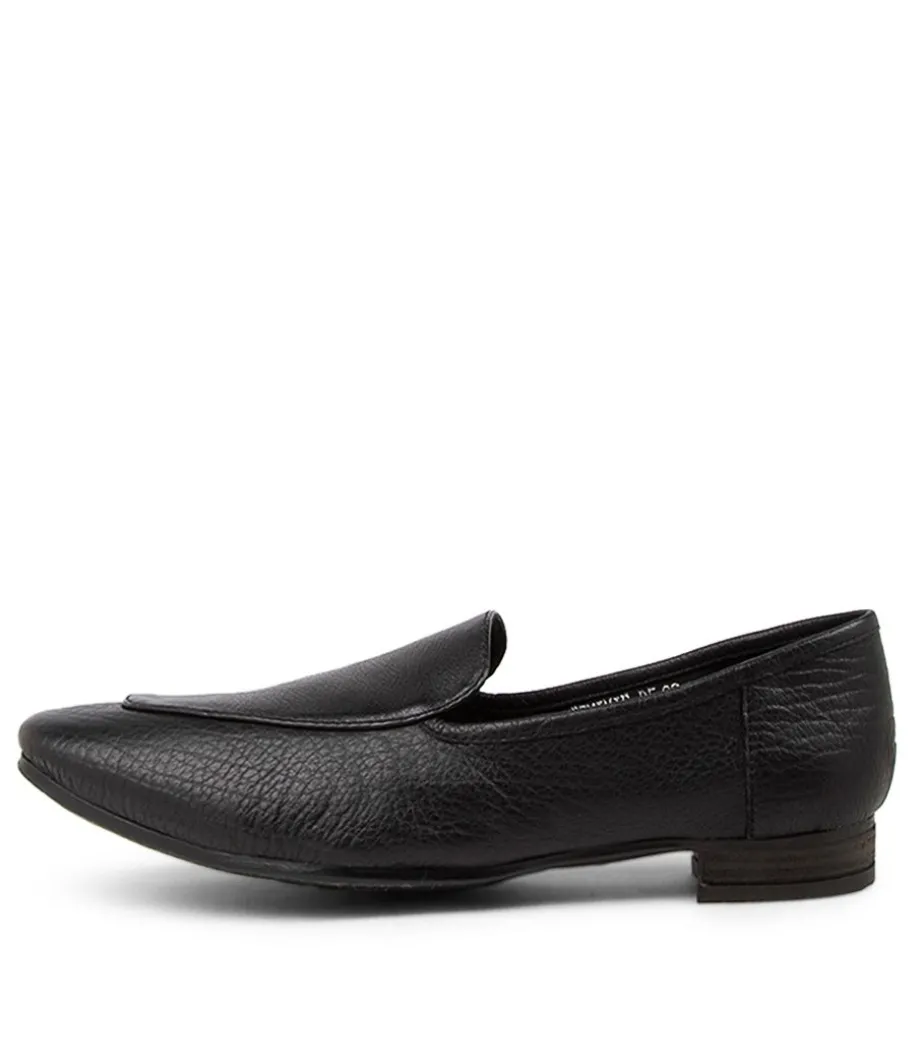 Temimie Black Leather Loafers