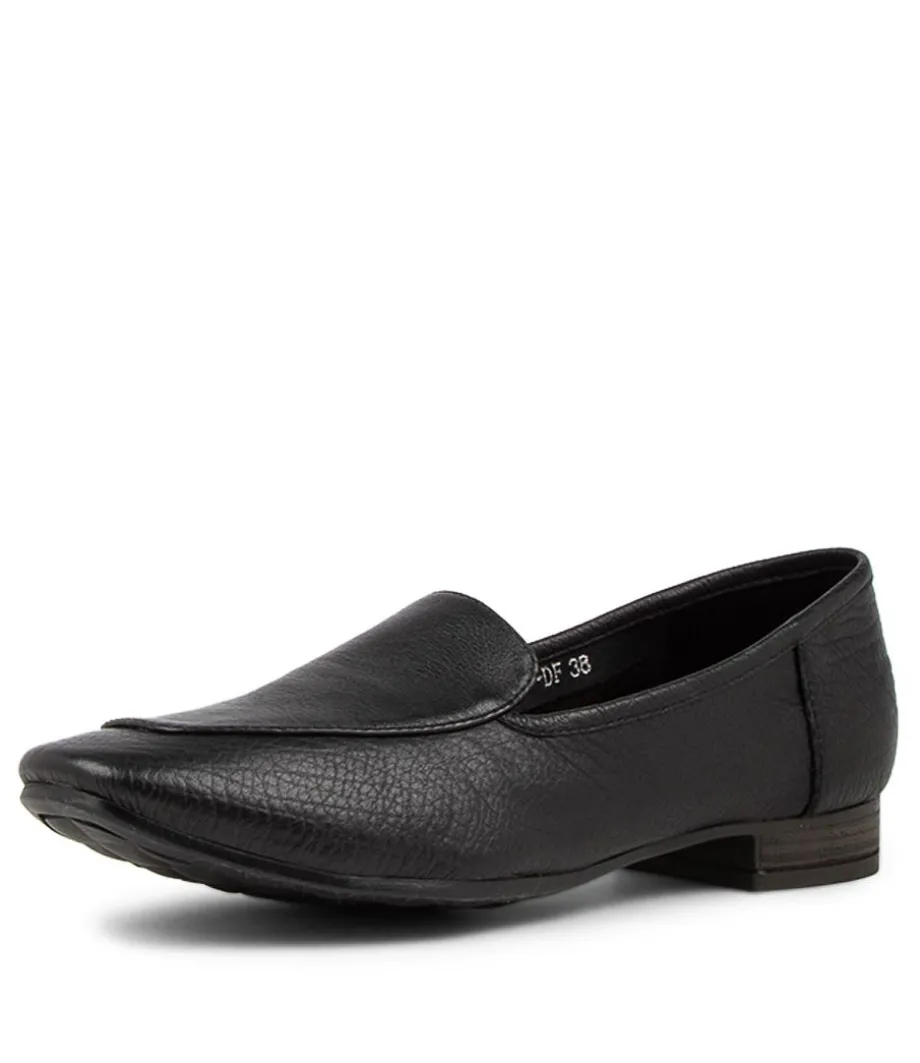 Temimie Black Leather Loafers