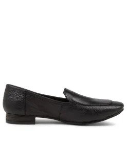 Temimie Black Leather Loafers