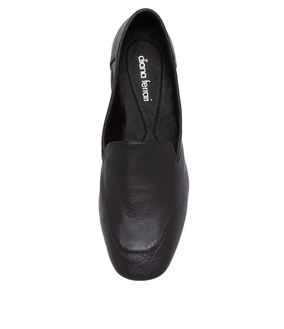 Temimie Black Leather Loafers