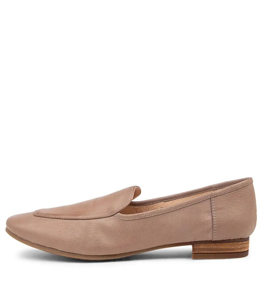 Temimie Dark Taupe Leather Loafers
