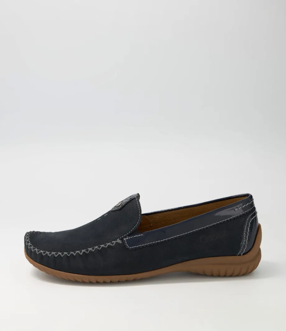 Thessa Nightblue Suede Loafers
