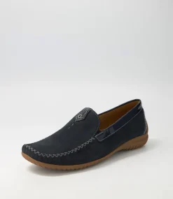 Thessa Nightblue Suede Loafers