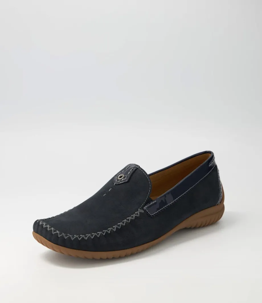 Thessa Nightblue Suede Loafers