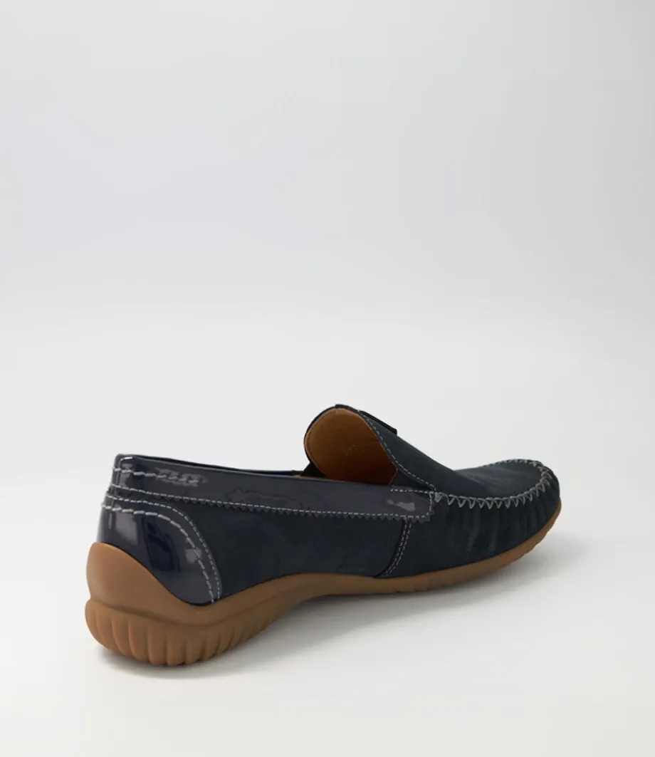 Thessa Nightblue Suede Loafers