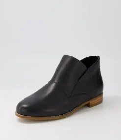 Thiem Xf Black Leather Ankle Boots