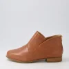Thiem Xf Cognac Leather Ankle Boots